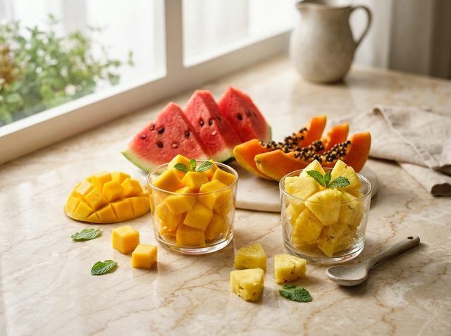 Fresh cut fruit prepared to order